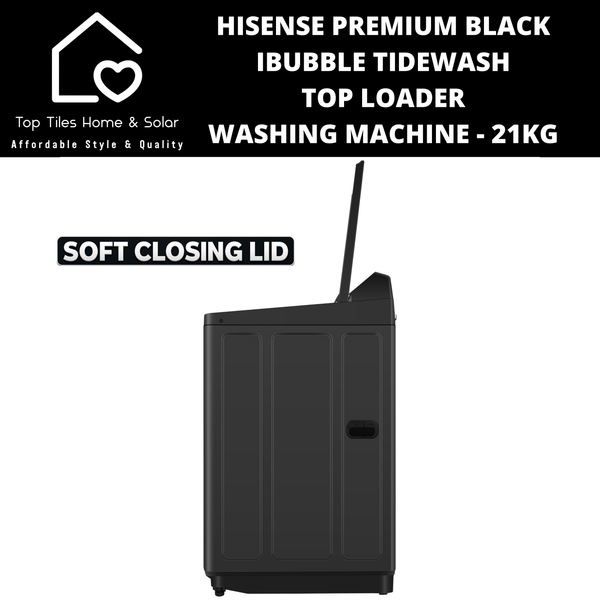 Hisense Premium Black iBubble TideWash Top Loader  Washing Machine - 21kg