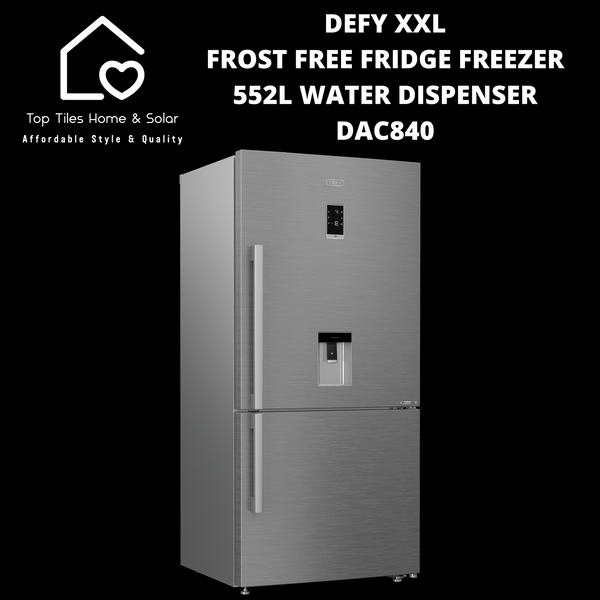 Defy XXL Frost Free Combi Fridge Freezer - 552L Water Dispenser DAC840
