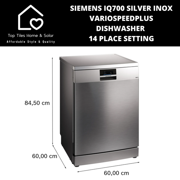 Siemens iQ700 - Silver Inox VarioSpeedPlus Dishwasher - 14 Place Setting