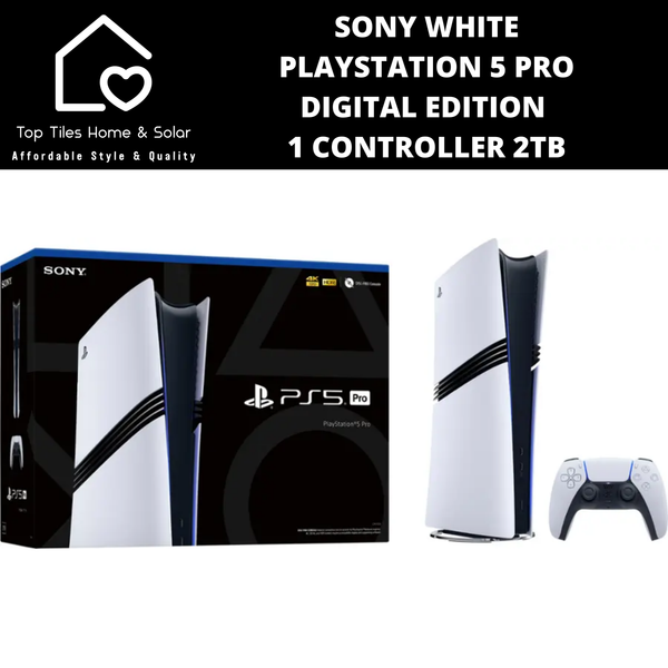 Sony White PlayStation 5 Pro Digital Edition + 1 Controller - 2TB