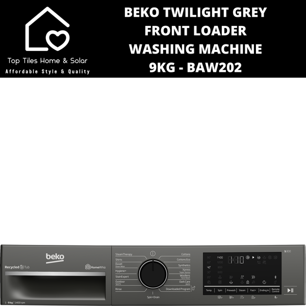 Beko Twilight Grey Front Loader Washing Machine - 9kg BAW202