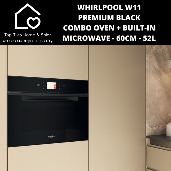 Whirlpool W11 - Premium Black Combo Oven + Built-in Microwave - 60cm - 52L