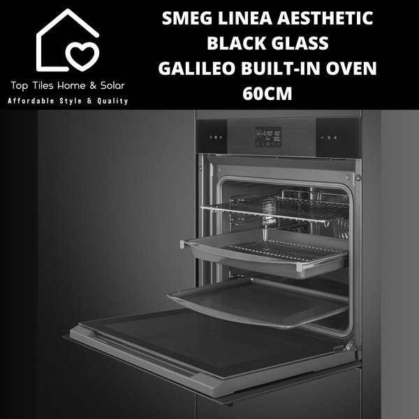 Smeg Linea Aesthetic Black Glass Galileo Built-in Oven – 60cm