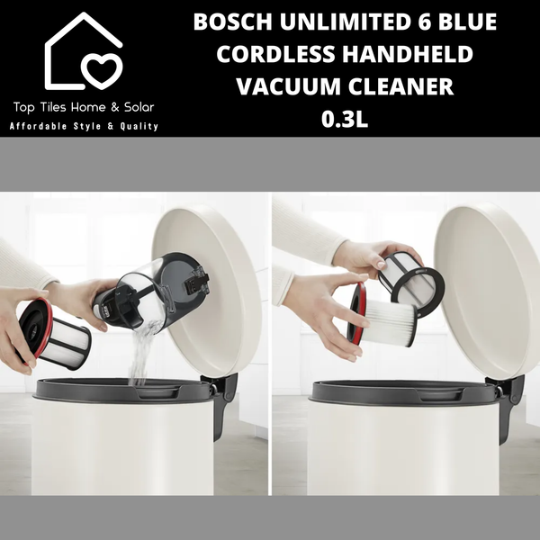 Bosch Unlimited 6 - Blue Cordless Handheld Vacuum Cleaner - 0.3L