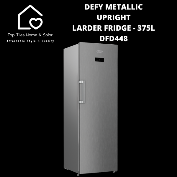 Defy Metallic Upright Larder Fridge - 375L DFD448