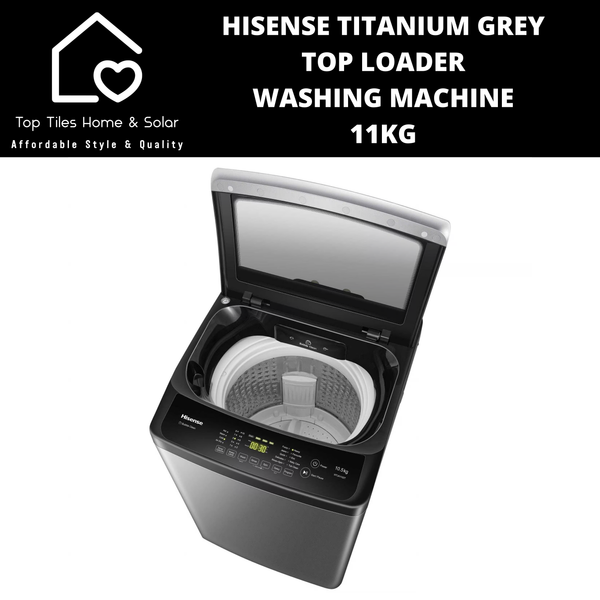 Hisense Titanium Grey Top Loader Washing Machine - 11kg