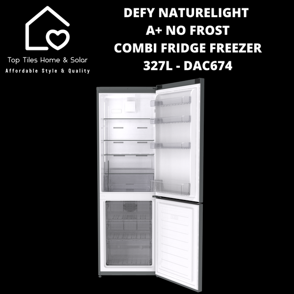 Defy NatureLight A+ No Frost Combi Fridge Freezer - 327L DAC674