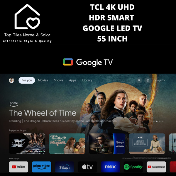 TCL P6K 4K UHD HDR Smart Google LED TV - 55 Inch