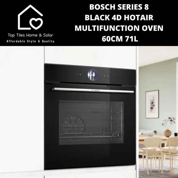 Bosch Series 8 - Black 4D HotAir Multifunction Oven - 60cm 71L