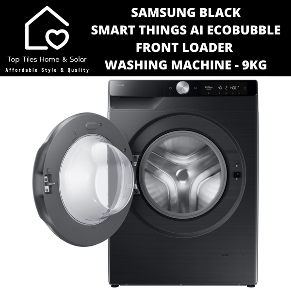 Samsung Black Smart Things AI EcoBubble Front Loader Washing Machine - 9kg