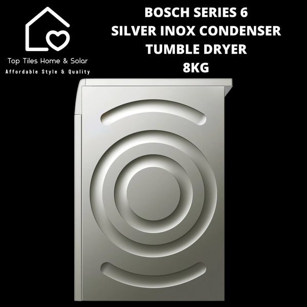 Bosch Series 6 - Silver Inox Condenser Tumble Dryer - 8kg