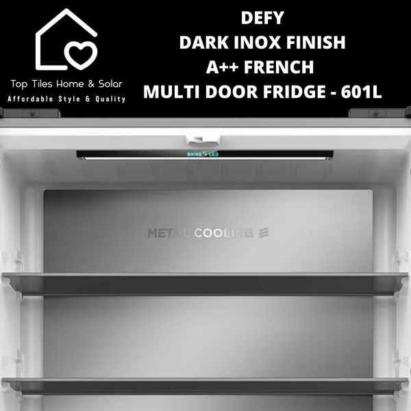 Defy Dark Inox Finish A++ French Multi Door Fridge - 601L