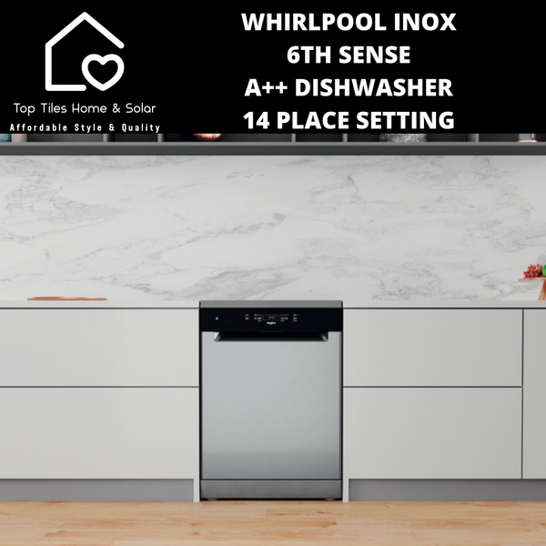 Whirlpool Inox 6th Sense A++ Dishwasher - 14 Place Setting