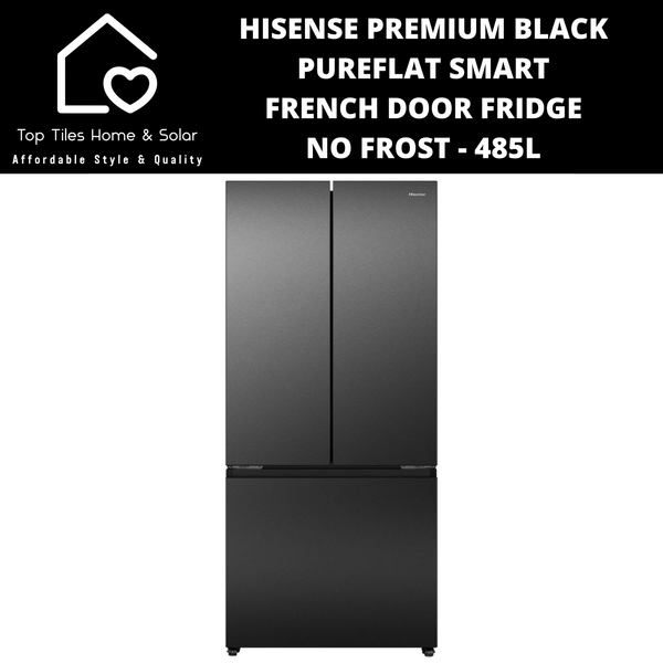 Hisense Premium Black PureFlat Smart No Frost French Door Fridge - 485L