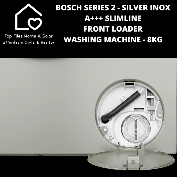 Bosch Series 2 - Silver Inox A+++ Slimline Front Loader Washing Machine - 8kg