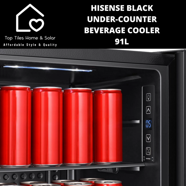 Hisense Black Under-Counter Beverage Cooler - 91L