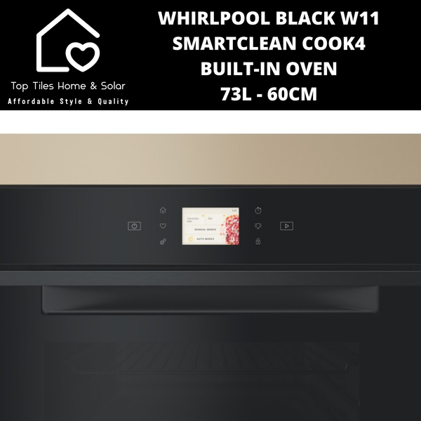 Whirlpool Black W11 SmartClean Cook4 Built-In Oven 73L - 60cm