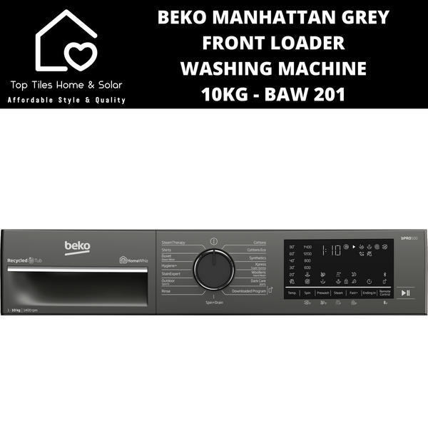 Beko Manhattan Grey Front Loader Washing Machine - 10kg BAW 201
