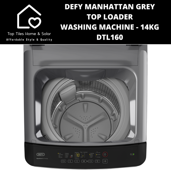 Defy Manhattan Grey Top Loader Washing Machine - 14kg DTL160