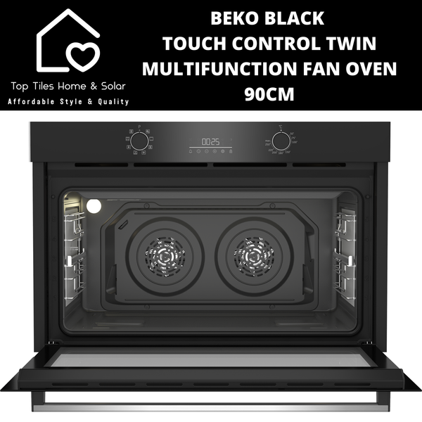 Beko Black Touch Control Twin Fan Multifunction Fan Oven 100L - 90cm