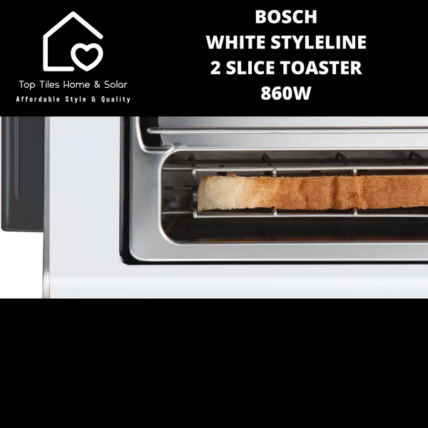 Bosch White StyleLine 2 Slice Toaster - 860W