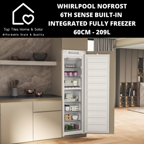 Whirlpool NoFrost 6th Sense Built-in Integrated Fridge Freezer 60cm - 209L