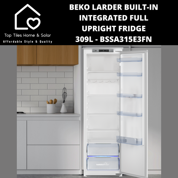 Beko Larder Built-in Integrated Full Upright Fridge - 309L BSSA315E3FN