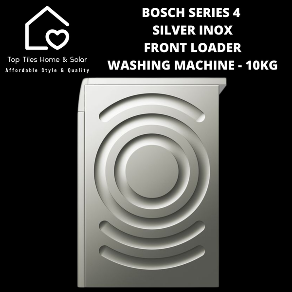 Bosch Series 4 - Silver Inox Front Loader Washing Machine - 10kg