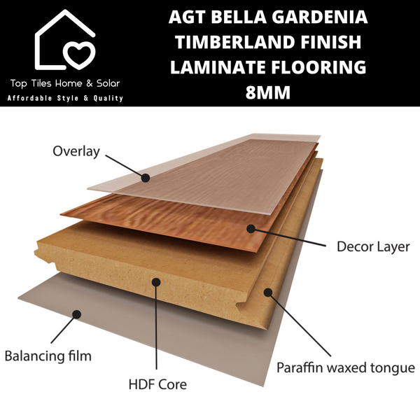 AGT Bella Gardenia Timberland Finish Laminate Flooring - 8mm