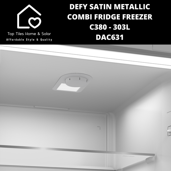 Defy Satin Metallic Combi Fridge Freezer C380 - 303L DAC631