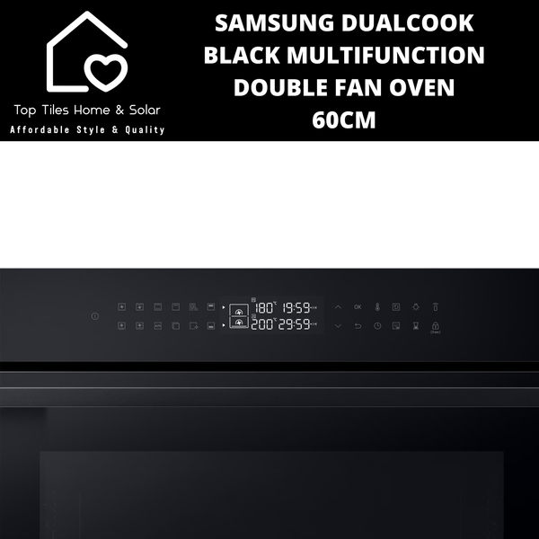 Samsung DualCook Black Multifunction Double Fan Oven - 60cm