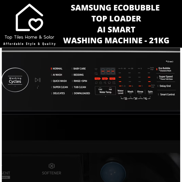 Samsung EcoBubble Top Loader Ai Smart Washing Machine - 21kg