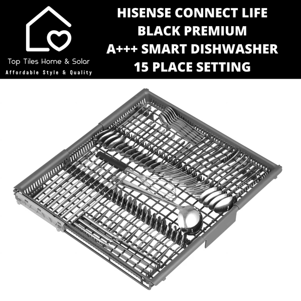 Hisense Black Premium A+++ Smart Dishwasher - 15 Place Setting