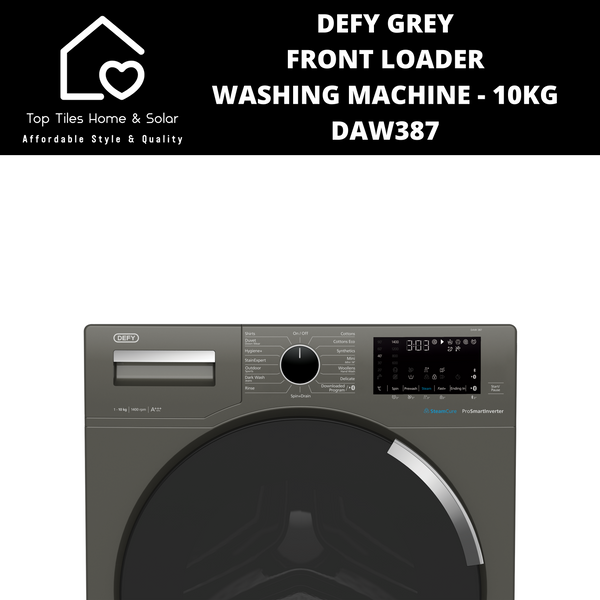 Defy Grey Front Loader Washing Machine - 10kg DAW387