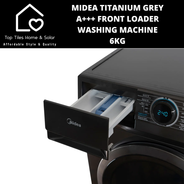 Midea Titanium Grey A+++ Front Loader Washing Machine - 6kg