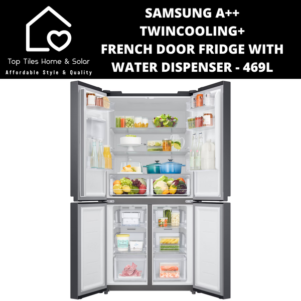 Samsung A++ TwinCooling+ French Door Fridge with Water Dispenser - 469L