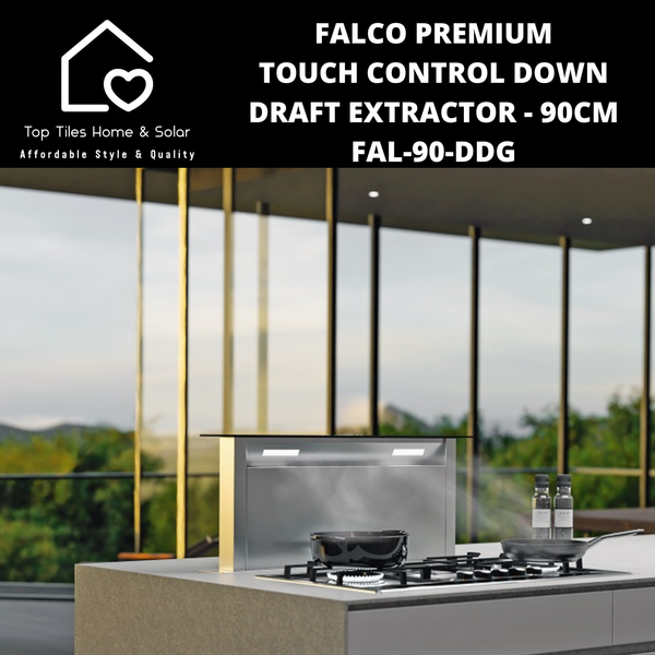 Falco Premium Touch Control Down Draft Extractor - 90cm FAL-90-DDG