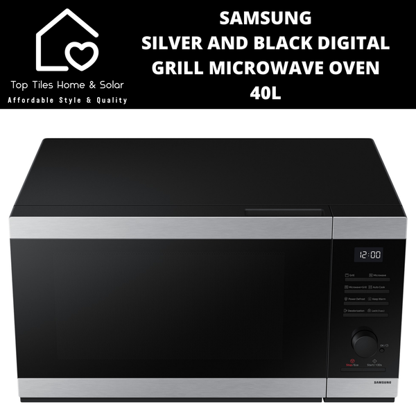Samsung Silver and Black Digital Grill Microwave Oven - 40L