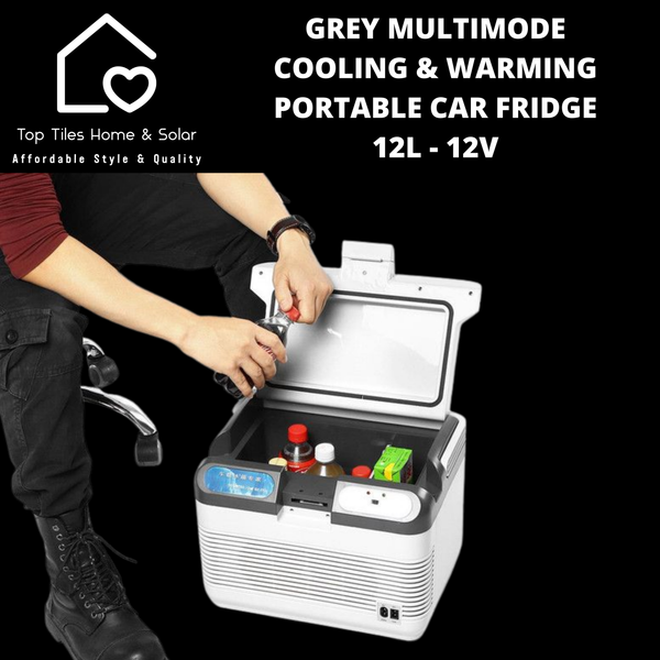 Grey Multimode Cooling & Warming Portable Car Fridge - 12L - 12V