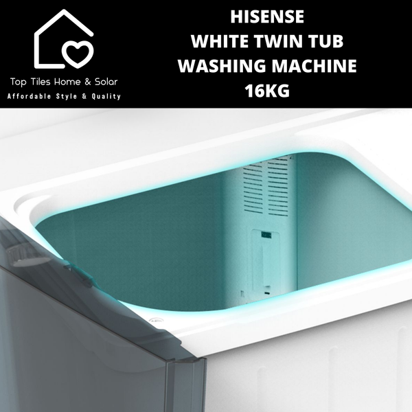 Hisense White Twin Tub Washing Machine - 16kg