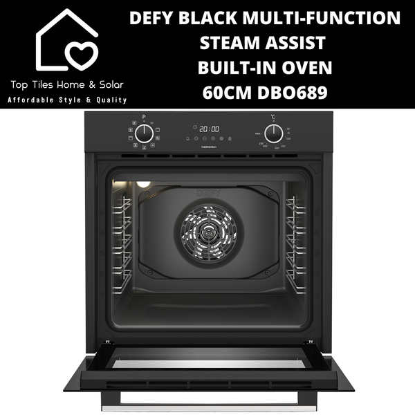 Defy Black Multi-Function Steam Assist Built-in Oven - 60cm DBO689