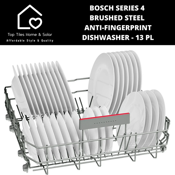 Bosch Series 4 - Brushed Steel Anti-Fingerprint Dishwasher - 13 Place Setting
