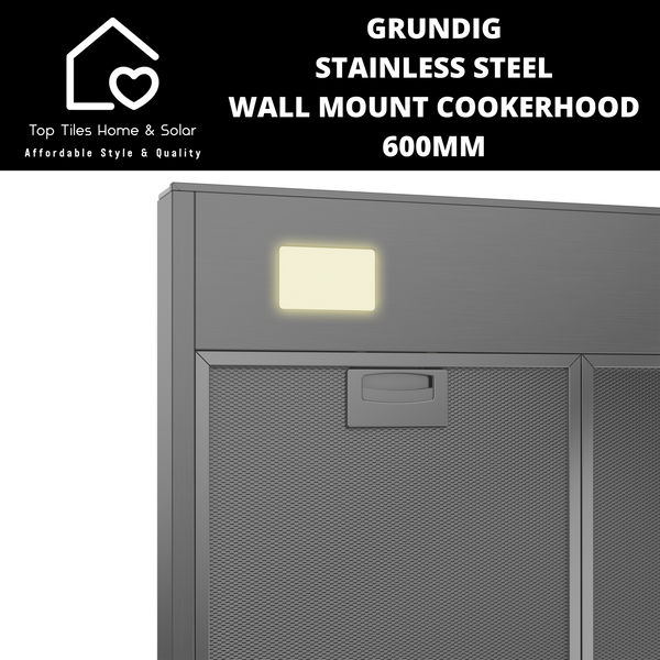 Grundig Stainless Steel Wall Mount Cookerhood - 600mm