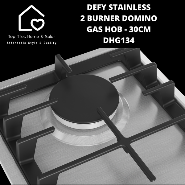 Defy Stainless 2 Burner Domino Gas Hob - 30cm DHG134