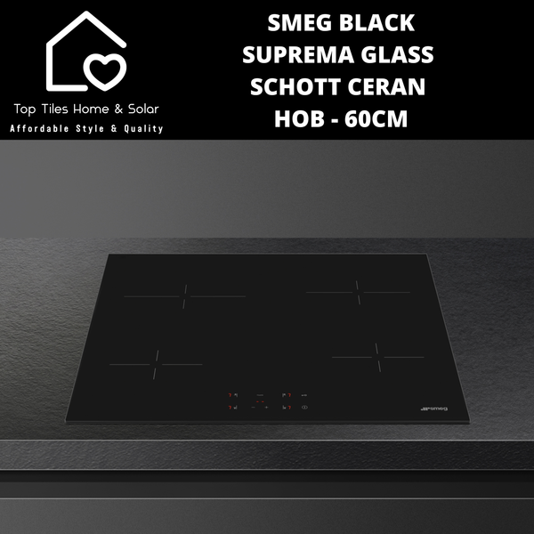 Smeg Black Suprema Glass Schott Ceran Hob - 60cm