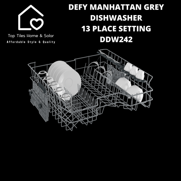 Defy Manhattan Grey Dishwasher - 13 Place Setting DDW242