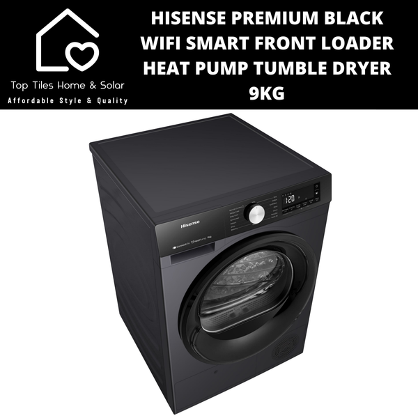 Hisense Premium Black Wifi Smart Front Load Heat Pump Tumble Dryer - 9kg