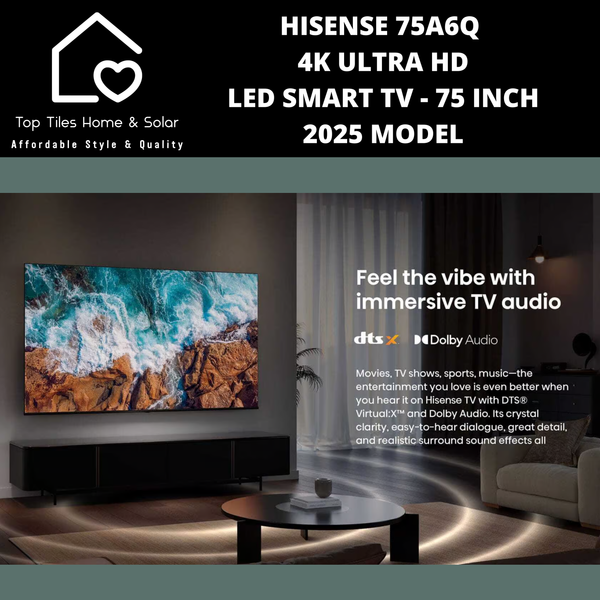 Hisense 75A6Q 4K ULTRA HD LED Smart TV - 75 Inch 2025 MODEL