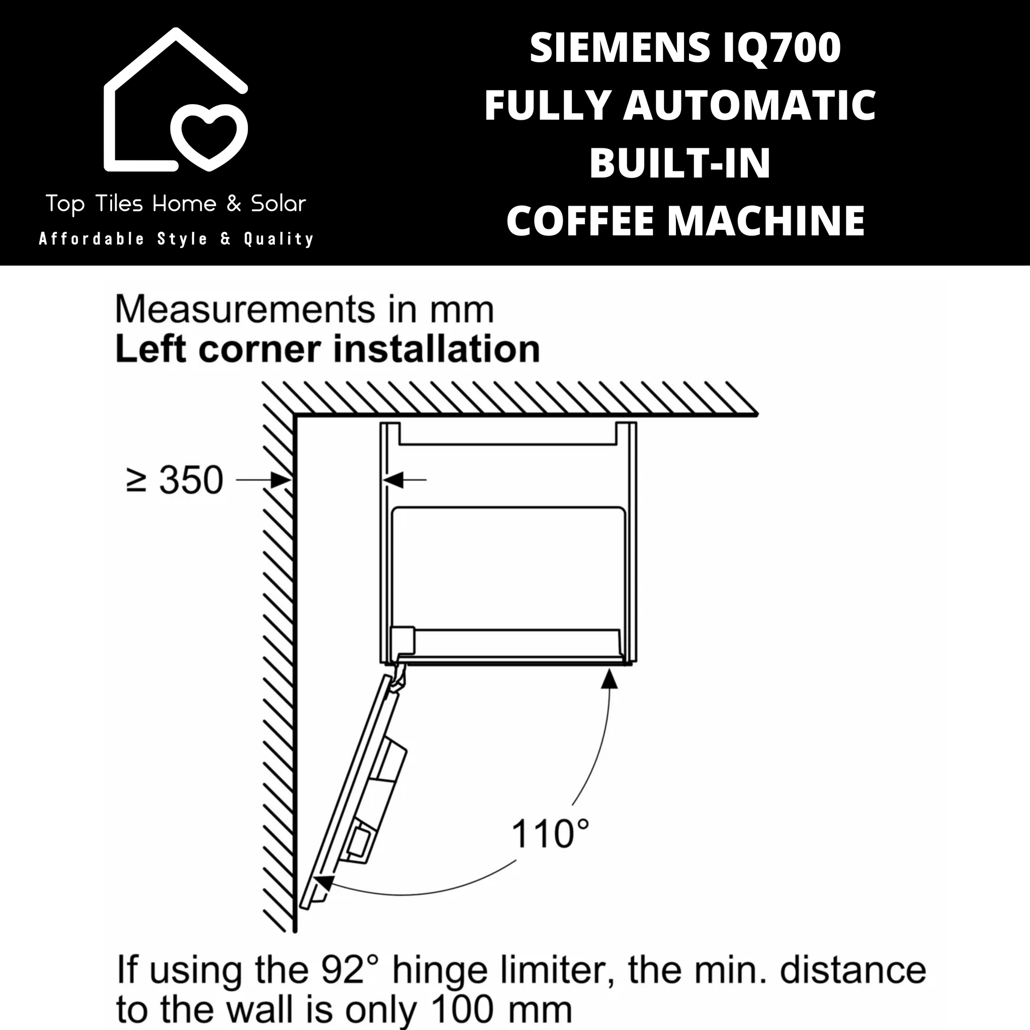 Siemens iQ700 - Fully Automatic Built-in Coffee Machine – Top