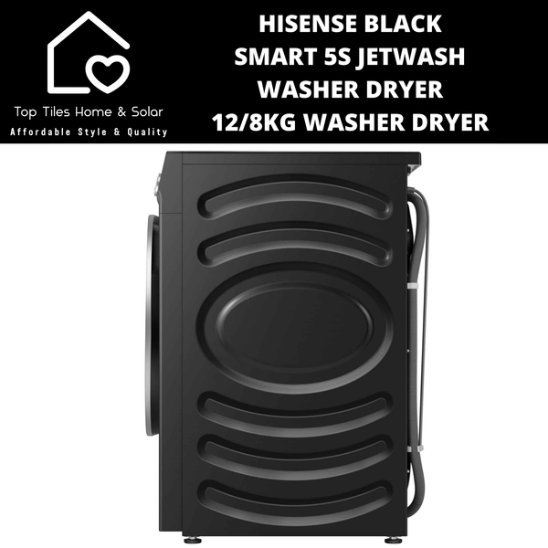 Hisense Black Smart 5S JetWash Washer Dryer - 12/8kg Washer Dryer